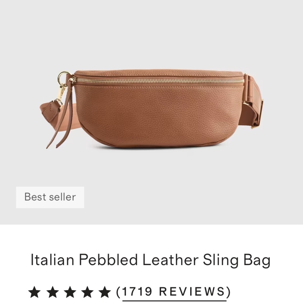 [Quince] Italian Pebbled Leather Sling Bag